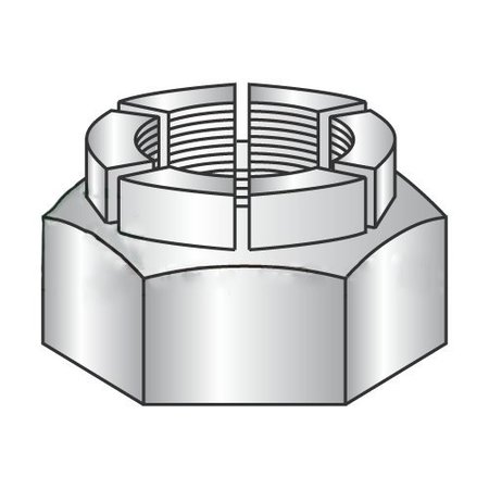 NEWPORT FASTENERS Lock Nut, 5/8"-11, Steel, Cadmium Plated, 0.216 in Ht, 100 PK 600997